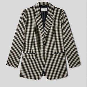 *last day* NWOT Everlane The TENCEL™ Oversized Blazer in Khaki/Black Size 6